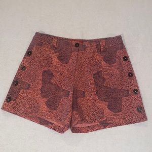 Anthropologie Cartonnier Button Shorts Salmon Pink Women's Size 8